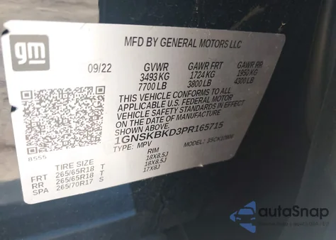 2023 Chevrolet Suburban 4Wd Ls из США, поврежденный, VIN 1GNSKBKD3PR165715